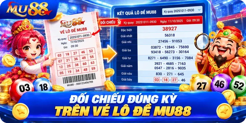 Đối Chiếu Đúng Kỳ Trên Vé Lô Đề MU88